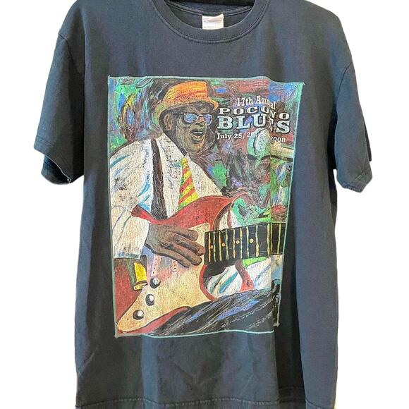 Blues Festival 17th Annual Pocono Blues 2008 Shirt Adult Medium - Picture 1 of 2